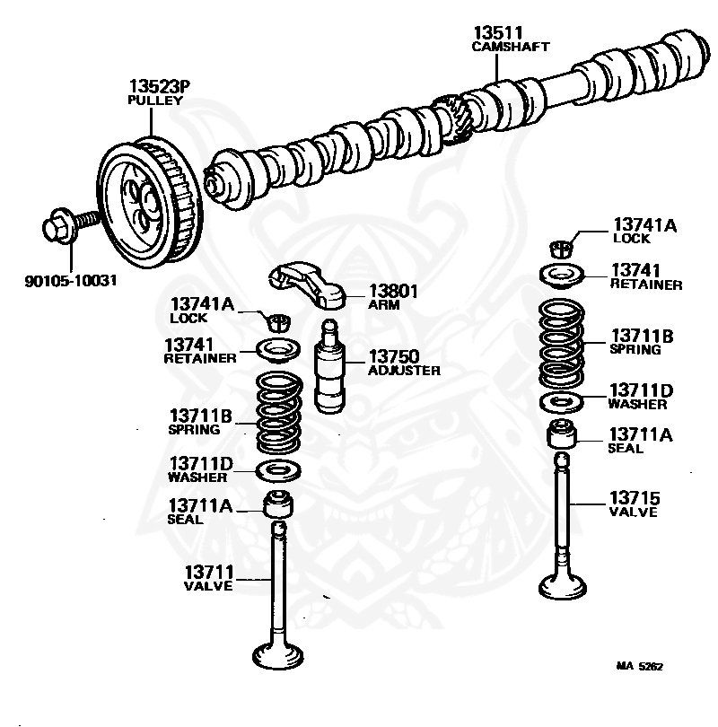 13750-70010 - Toyota - Adjuster Assy, Valve Lash - Nengun Performance